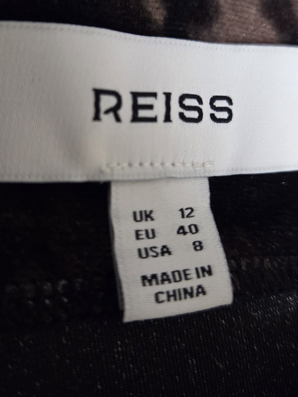 Reiss Briana Velvet Leopard Midi Dress Black/Brown Off Shoulder Long Women's 8 - Picture 6 of 11